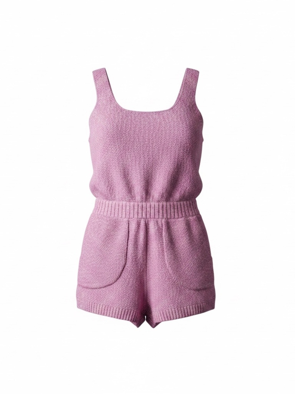 Free People Knit Tank Romper in Lilac Pink Sz M